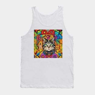 Colourful cat Tank Top